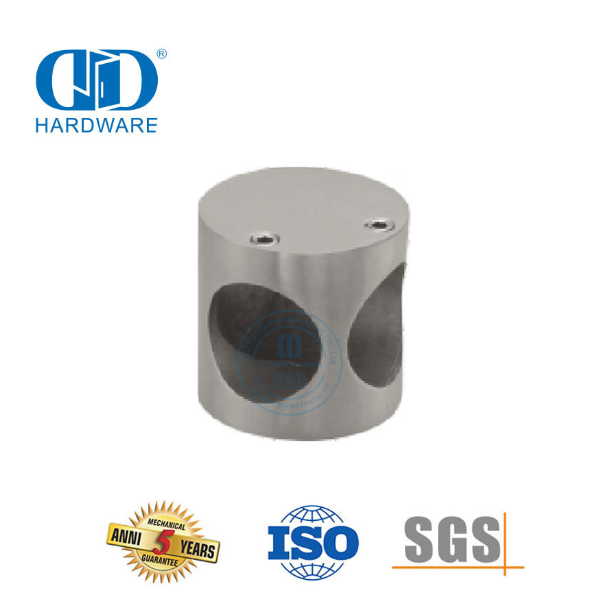 不锈钢玻璃淋浴铰链连接器墙角连接器管连接器-DDWC007