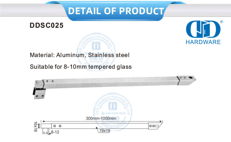 不锈钢商用淋浴房淋浴房隔断玻璃门五金-DDSC025