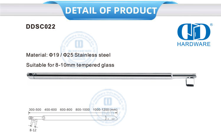 不锈钢厂家直供商用浴室可调节淋浴杆玻璃面板支架连接器-DDSC022