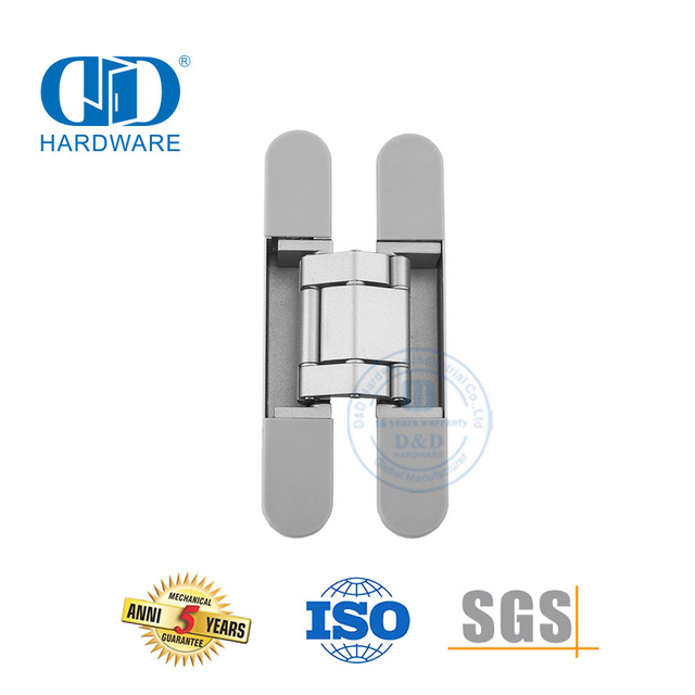 中国工厂锌合金 3D 隐形隐藏式建筑五金配件重型枢轴室内外门铰链-DDCH008-G40