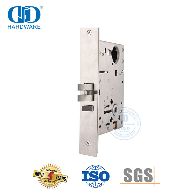 现代设计美标 ANSI 不锈钢安全家具五金木室内门插芯锁 -DDAL31