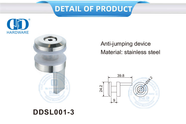 不锈钢玻璃配件防跳装置家具配件-DDSL001-3