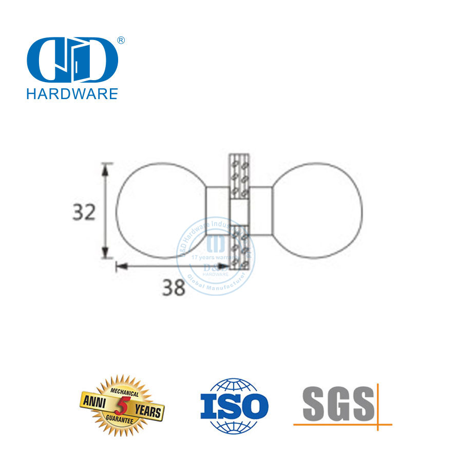 圆方玻璃淋浴门拉手拉不锈钢旋钮玻璃门把手-DDSK008