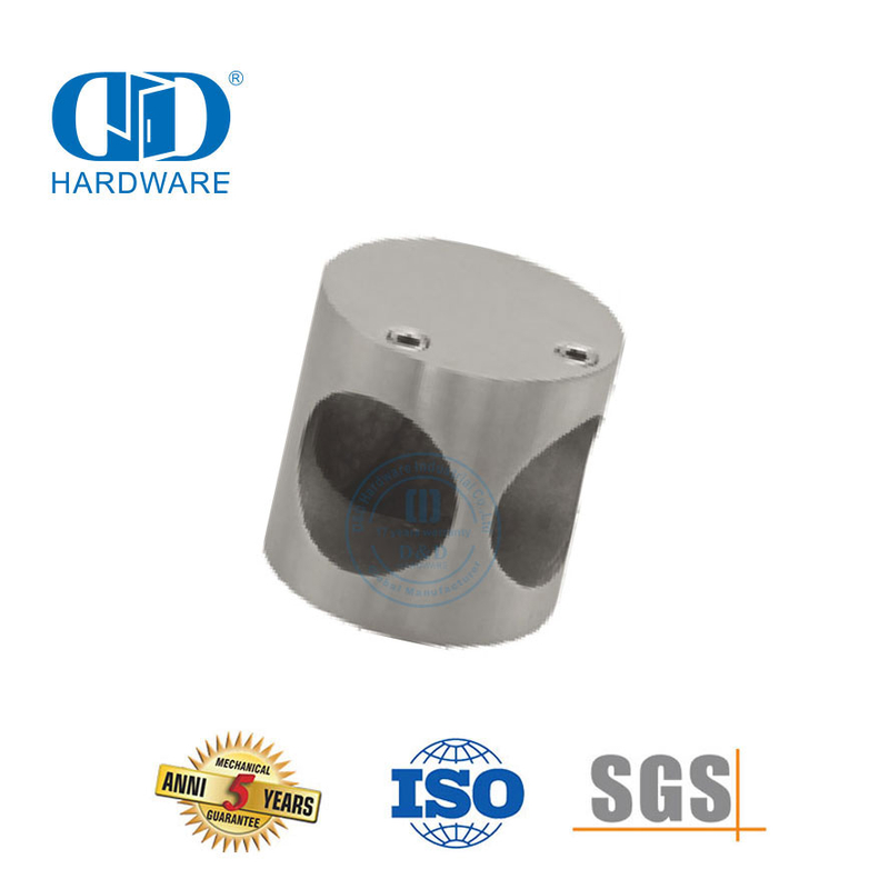 不锈钢玻璃淋浴铰链连接器墙角连接器管连接器-DDWC007