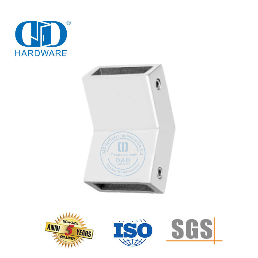 浴室配件不锈钢高品质方管玻璃夹连接器-DDSC017