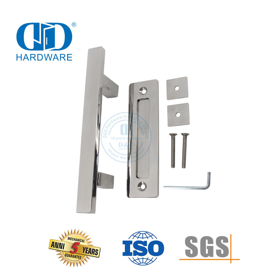 不锈钢家用洗衣房推拉门五金 PSS 饰面谷仓门把手套装-DDBD103 PSS