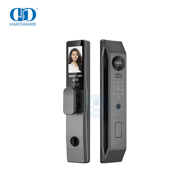 防盗门猫眼家用摄像头识别数字智能指纹锁-DDEL006