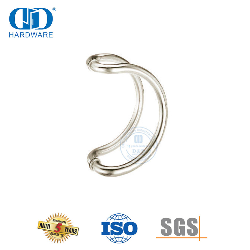 玻璃大门五金不锈钢银色D型背对背拉手-DDPH006