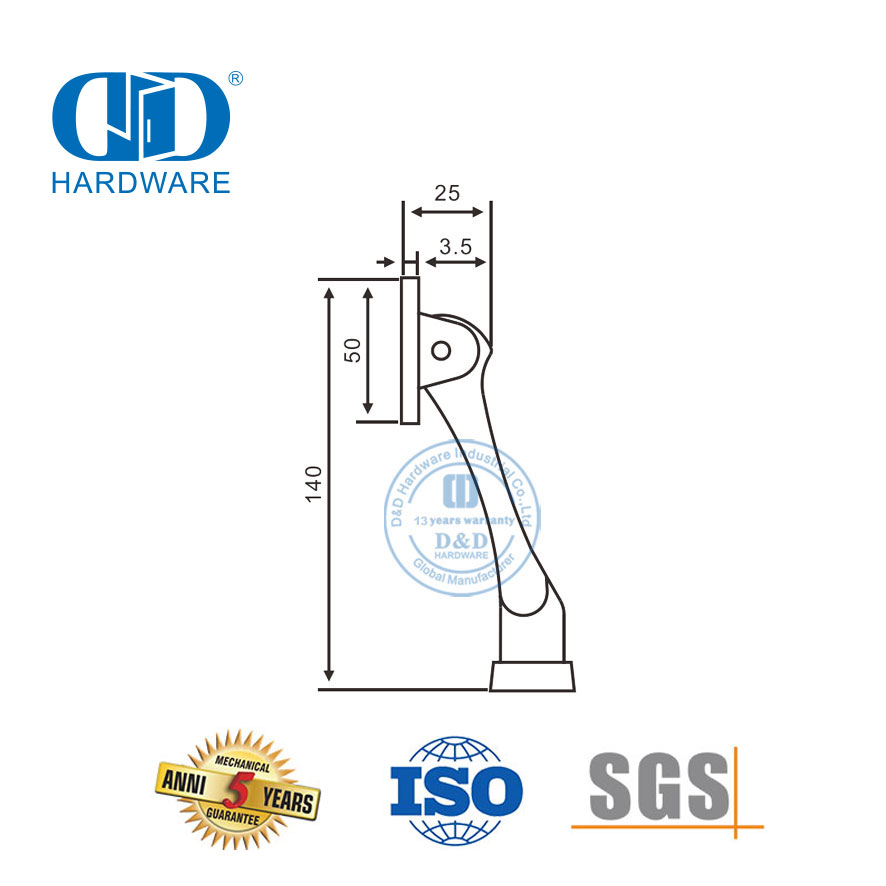双门锌合金门吸-DDDS022