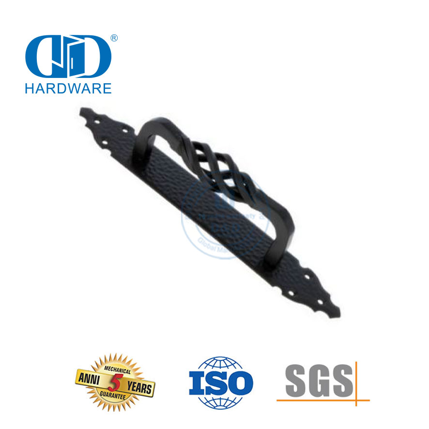 不锈钢仿古风格哑光黑色滑动拉手五金谷仓门推手建筑五金-DDBD094