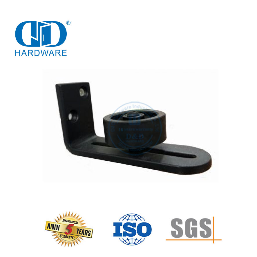 通用不锈钢黑色可调节谷仓门底层滚轮导轨隐藏式谷仓门五金-DDBD082