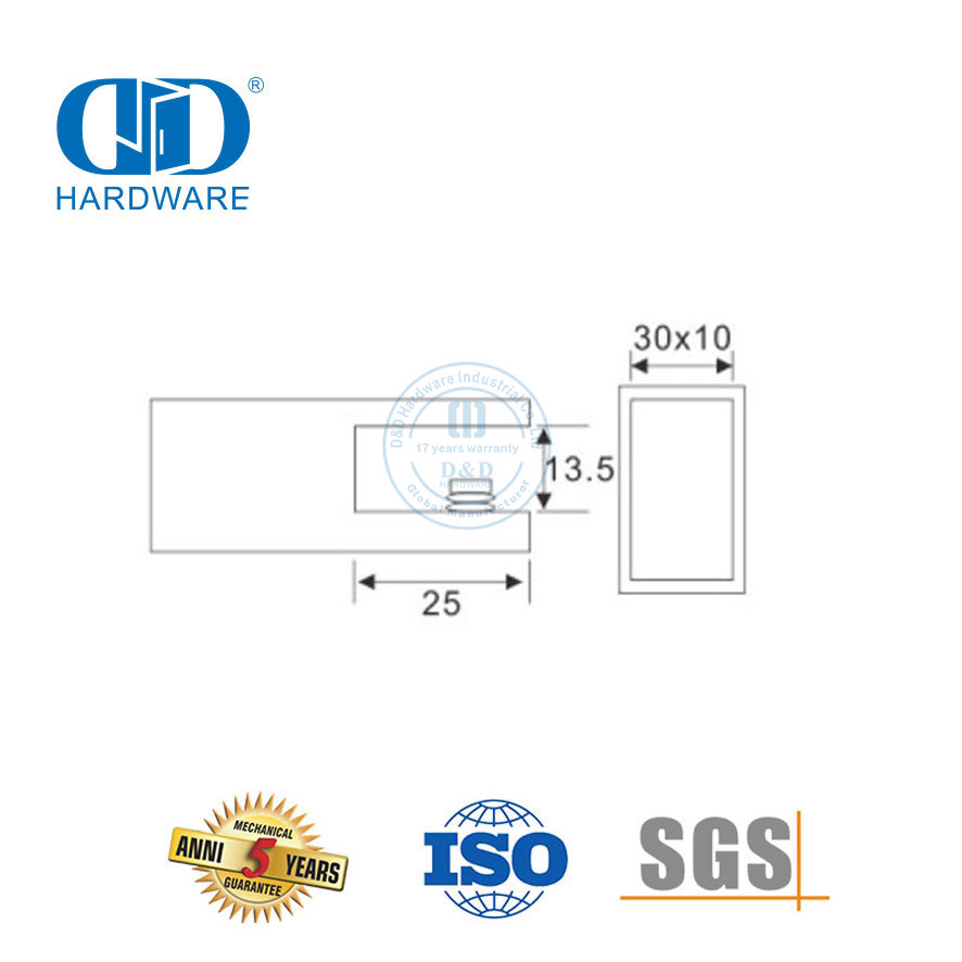 不锈钢淋浴房隔断无框玻璃淋浴板支撑杆连接件-DDSC012