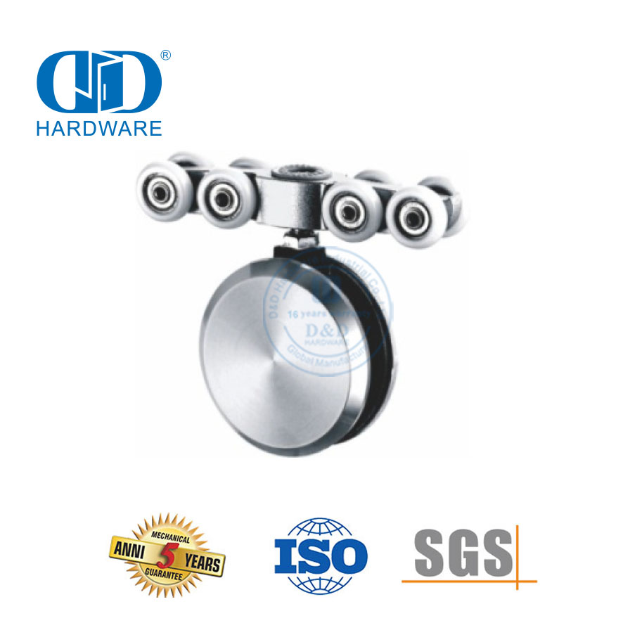 不锈钢门夹缓闭壁挂轮挂式玻璃配件推拉单门-DDGS134