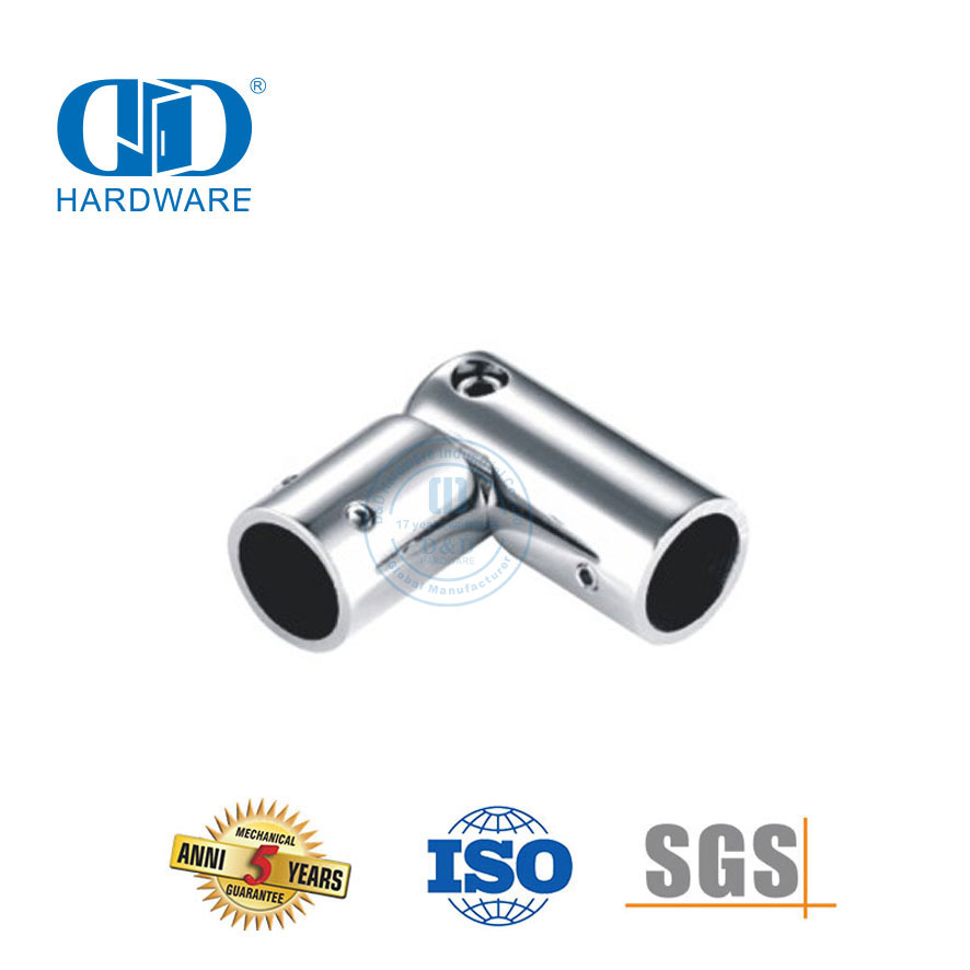 不锈钢玻璃门配件面板支架连接器护栏楼梯管杆支架连接器-DDSC028