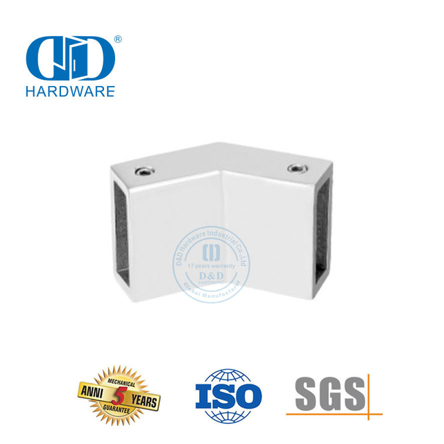 浴室配件不锈钢高品质方管玻璃夹连接器-DDSC017