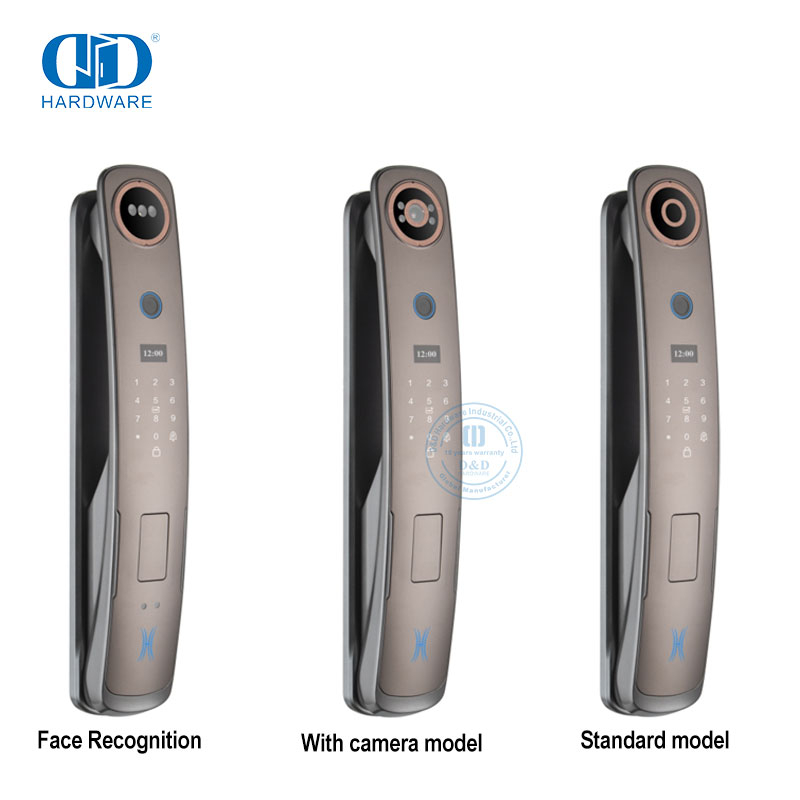 高品质家庭安全数字密码指纹卡涂鸦Wifi遥控智能摄像头门锁 -DDEL001