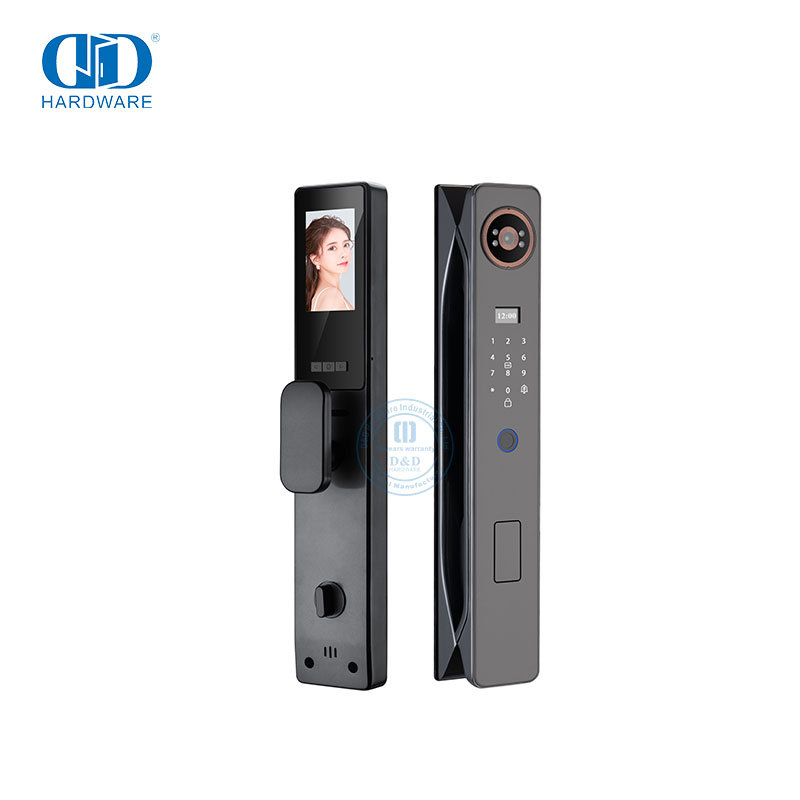 更智能的新型 3D 人脸识别数字应用程序远程指纹解锁带摄像头的智能锁 -DDEL003