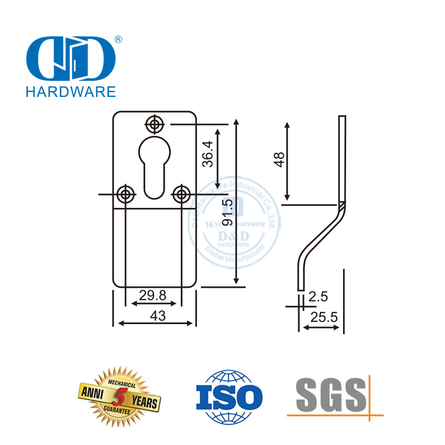 不锈钢304 316嵌入式家具五金隐藏式平拉手-DDFH012