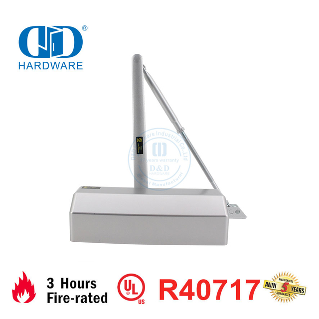 工业UL认证防火可调控制铝制静音液压自动厨房双门闭门器-DDDC058
