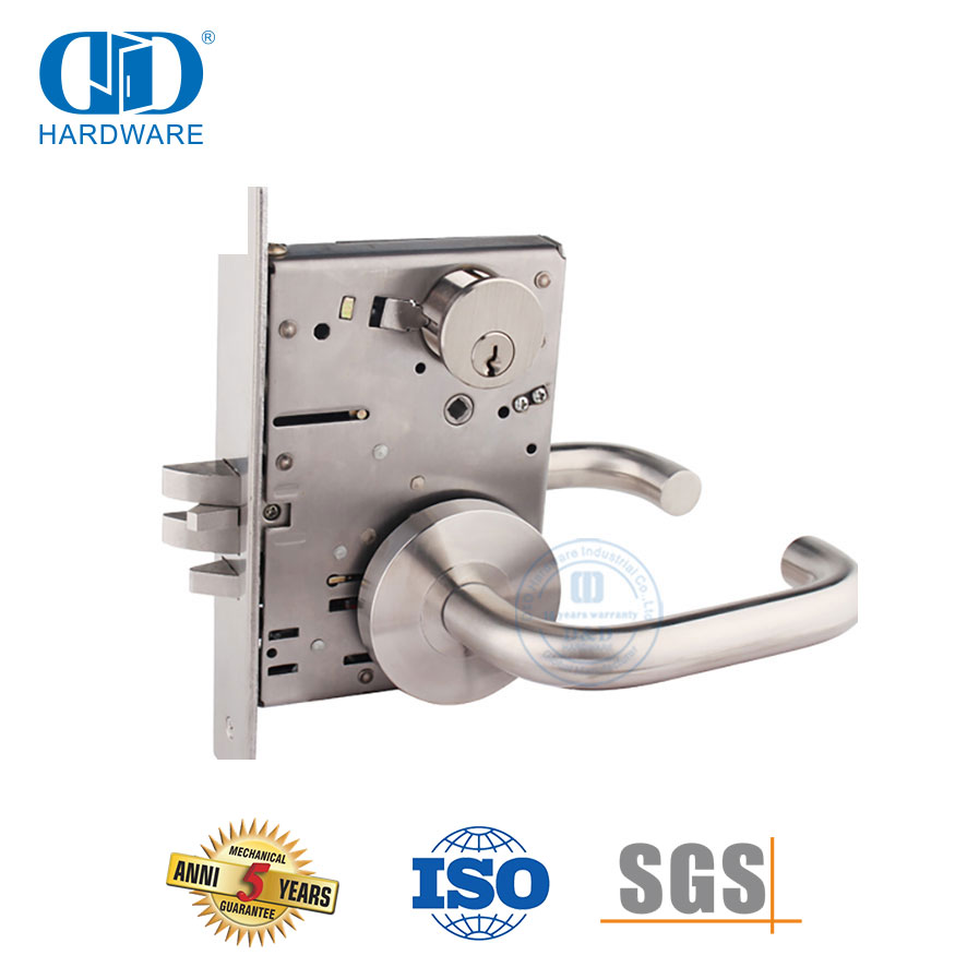 高品质美国实心不锈钢窗扇插销豪华入户门插芯锁-DDAL09