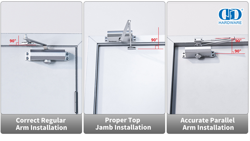 如何安装闭门器？