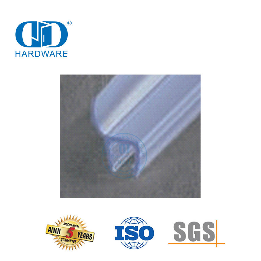 橡胶玻璃门密封条防水PVC酒店玻璃淋浴门密封条适用于8-12mm-DDWS007