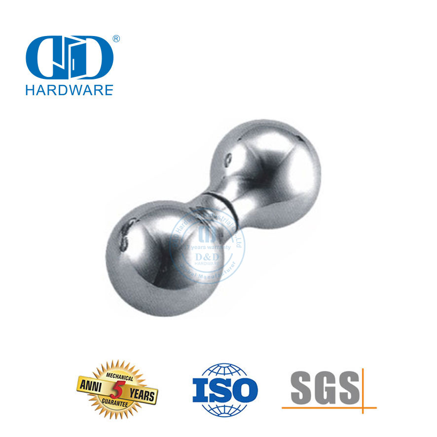 圆方玻璃淋浴门拉手拉不锈钢旋钮玻璃门把手-DDSK008