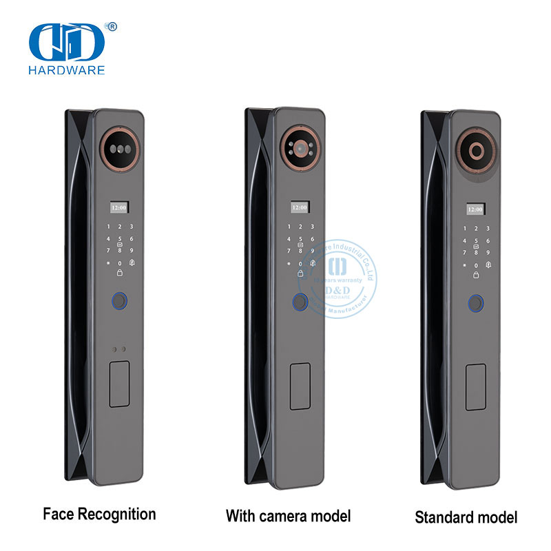 更智能的新型 3D 人脸识别数字应用程序远程指纹解锁带摄像头的智能锁 -DDEL003