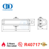 建筑五金 UL 认证防火 3 小时铝质止回自动液压入口闭门器-DDDC056