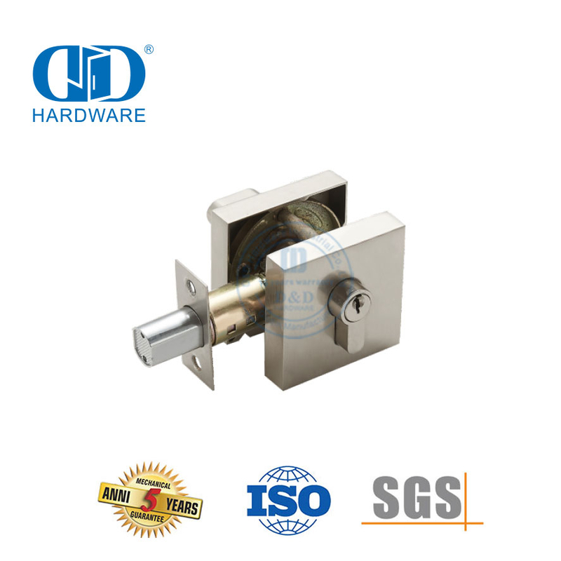 单双锁芯门锁功能性可调节强力杠杆五金可锁旋钮木门锁-DDLK021