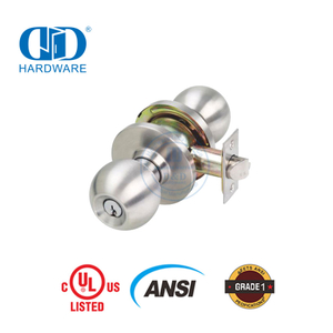 常用高品质 ANSI 2 级 UL 防火管状球隐私功能可锁锁适用于木金属门锁-DDLK012