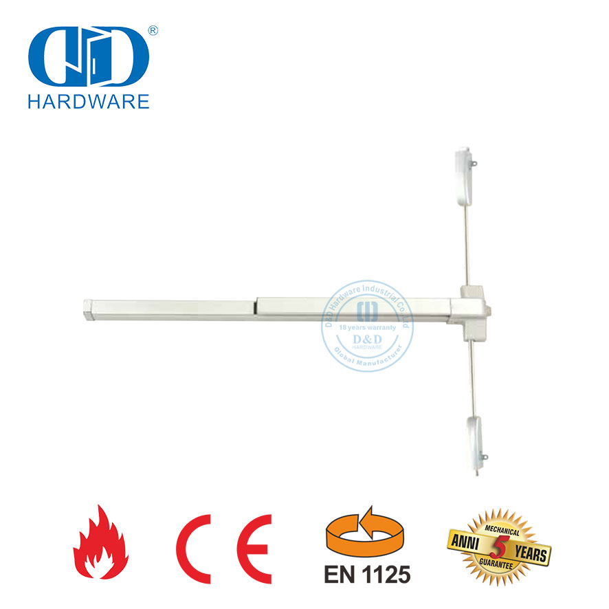 防恐慌不锈钢CE EN1125防火逃生门防恐慌推杆紧急商用木门-DDPD049-CE