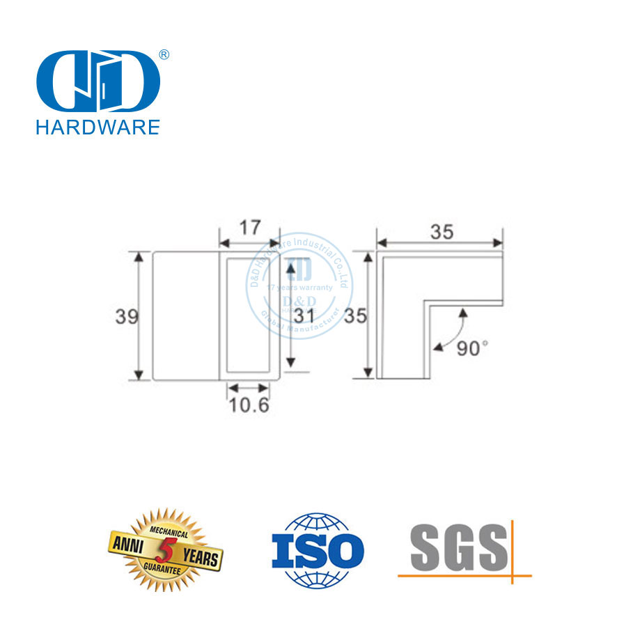 不锈钢商用淋浴间系统玻璃面板支架连接器玻璃门配件-DDSC011