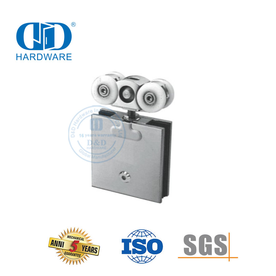 高安全门夹不锈钢铝玻璃配件浴室五金淋浴门滚轮推拉门-DDGS138