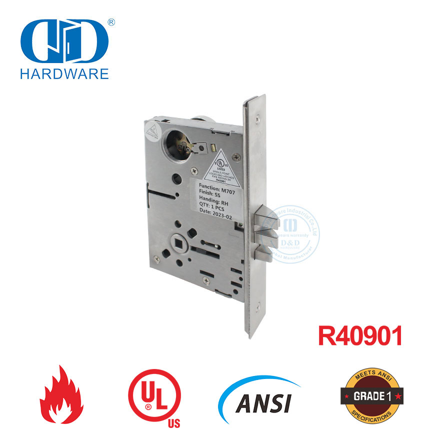 UL 认证消防安全储藏室或壁橱门插芯锁-DDAL07