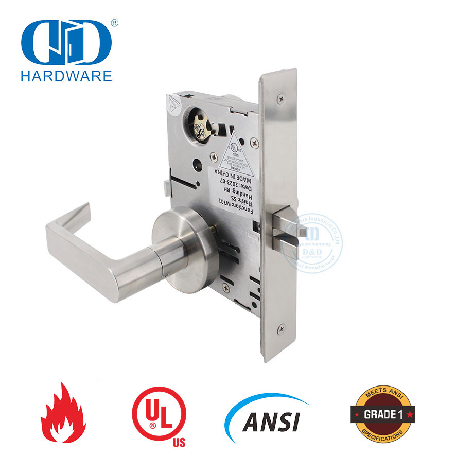 酒店防火美标通道门插芯锁-DDAL01